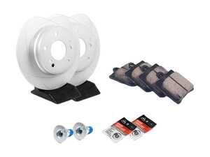 ES#2770994 - 0044209120KT5 - Rear Brake Service Kit  - Featuring ATE Rotors And Akebono-Euro Pads - Assembled By ECS - Mercedes Benz