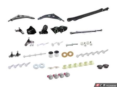 ES#4056316 - 31306778833KT1 - Suspension Refresh Cup Kit/Coilover Installation Kit R50 R52 R53 - Everything you need to install coilovers, shocks/struts, or a cup kit on your MINI Cooper with the additional front main and rear control arms and bushings - Assembled By ECS - MINI