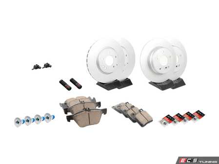 ES#2771571 - 210421251264KT20 - Front & Rear Brake Service Kit - Featuring ATE Rotors And Akebono-Euro Pads - Assembled By ECS - Mercedes Benz