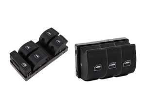 ES#2765945 - 8E0959855A5PRKT1 - Window Switch Kit - Sabre (Black) - Includes all four interior window switches - Genuine Volkswagen Audi - Audi