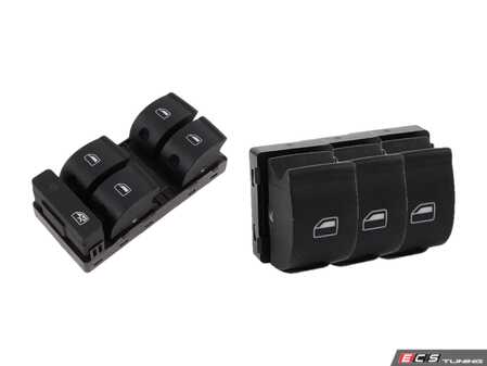 ES#2765945 - 8E0959855A5PRKT1 - Window Switch Kit - Sabre (Black) - Includes all four interior window switches - Genuine Volkswagen Audi - Audi