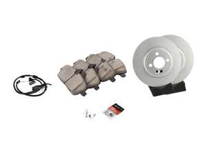 ES#4351877 - 34116774985KT5 - Front Brake Service Kit  - Featuring ECS V5 coated rotors and ECS DD23 ceramic brake pads. - Assembled By ECS - MINI
