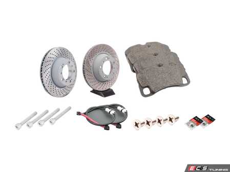 ES#2598577 - 99635240502ROKT1 - Rear Brake Service Kit - Featuring genuine Sebro rotors and Textar brake pads - Assembled By ECS - Porsche