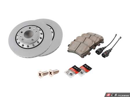 ES#2785298 - 4E06986HOKt - Rear Brake Service Kit - Featuring Zimmermann rotors and ECS DD23 "Daily Driver" ceramic pads. - Assembled By ECS - Audi