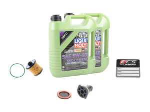 ES#4758767 - 1771805500KT6 - M177 Liqui Moly Molygen Oil Service Kit (5w-40) - Includes Purflux filter and Liqui Moly Molygen New Generation MB 229.5 Spec oil - Assembled By ECS - Mercedes Benz
