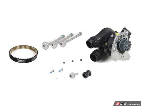 ES#4765649 - 06J121026BHKT - Water Pump Kit - Includes a new water pump, belt, thermostat/housing, aluminum union piece & hardware - Genuine Volkswagen Audi - Audi Volkswagen