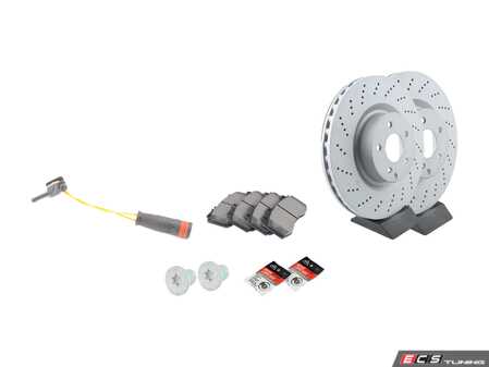 ES#3184148 - 0004211512KT6 - Front Brake Service Kit - Featuring Zimmerman coated rotors, Textar pads, Bowa sensors and Febi rotor screws - Assembled By ECS - Mercedes Benz