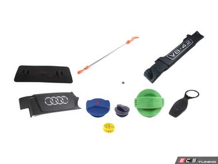 ES#3691455 - 8e0422376KT - Engine Bay Refresh Kit  - Clean up your engine bay with new engine cover kit - Assembled By ECS - Audi