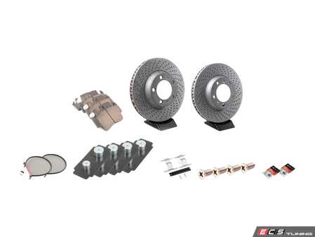 ES#4643767 - 99635140904KT5 - Front Brake Service Kit - Featuring Zimmerman rotors, and Akebono Euro Ceramic pads - Assembled By ECS - Porsche