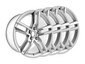 ES#2960676 - 8j0601025cfKT - 18" Split 5-Spoke Wheels - Set Of Four - 18"x9" ET52 5x112 Silver - Genuine Volkswagen Audi - Audi