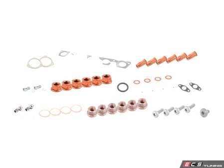 ES#4629774 - 07k253039eKT - Turbocharger Installation Kit - All the hardware and gaskets that you would need to replace your turbocharger - Assembled By ECS - Audi