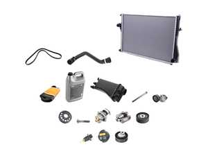 ES#3246841 - ECSE391155p - ECS Cooling Maintenance Kit - Level 3 - The ultimate cooling refresh kit - with aftermarket components, featuring an ECS Aluminum Pulley and a Stewart High Performance Water Pump - Assembled By ECS - BMW