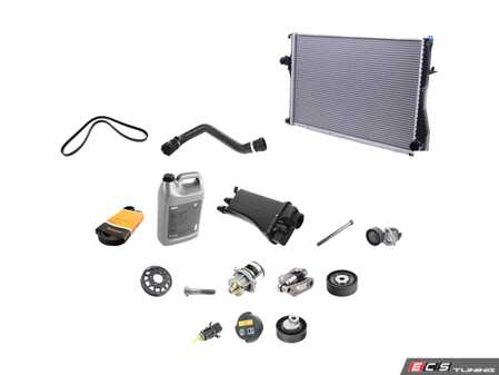 ES#3246841 - ECSE391155p - ECS Cooling Maintenance Kit - Level 3 - The ultimate cooling refresh kit - with aftermarket components, featuring an ECS Aluminum Pulley and a Stewart High Performance Water Pump - Assembled By ECS - BMW