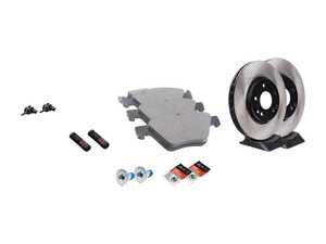 ES#2770036 - 210421251264KT7 - Front Brake Service Kit - Featuring Meyle Rotors And Meyle Ceramic Pads - Assembled By ECS - Mercedes Benz
