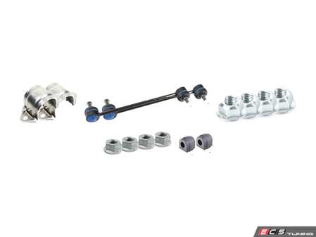 ES#2603109 - 31352229436KT1 - Front Sway Bar Installation Kit - Everything you need to install a new OE front sway bar including Meyle HD end links - Assembled By ECS - BMW