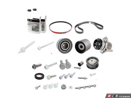 ES#4845330 - 03L198001U2KT - Timing Belt Kit - Ultimate Plus - The Ultimate timing belt kit just got better, same good parts with added coolant - Assembled By ECS - Volkswagen