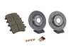 ES#3538293 - 025997ECS0634KT - Performance Rear Brake Service Kit - Featuring ECS V5 Slotted rotors and ECS EP24 Enthusiast Performance pads - Assembled By ECS - Audi