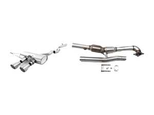 ES#3187698 - SSXVW165TBKT - MK6 Golf R 2.75" Turbo Back Exhaust System - Non-Resonated - Get that Exhaust tone you've been looking for! Features 2.75" cat-back construction with 4" Titanium "GT100" style tips, and a 3" downpipe with a high-flow cat - Milltek Sport - Volkswagen