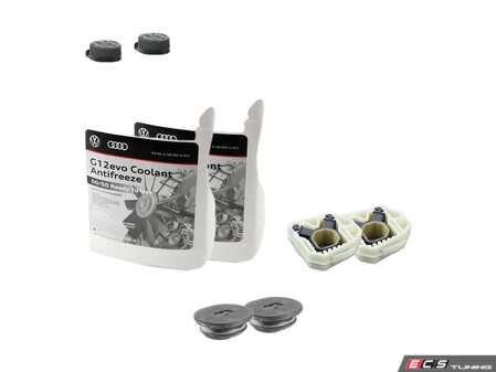 ES#3691173 - 1k0121367p1KT - Radiator Installation Kit - Upper and lower mounts plus a gallon of G13 coolant - Genuine Volkswagen Audi - Volkswagen