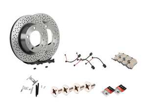 ES#4656966 - 98735240101KT4 - Rear Brake Service Kit - Featuring Brembo rotors, and Brembo pads - Assembled By ECS - Porsche