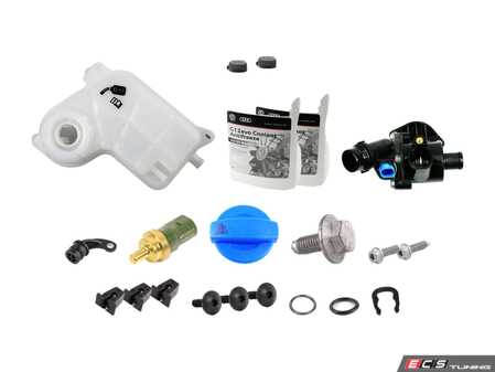 ES#2586303 - 06B121111K1KT - Cooling System Refresh Kit - Level 1 - Replace your thermostat, temp sensor and expansion tank with one kit! - Assembled By ECS - Audi