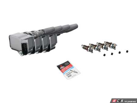 ES#4159103 - 04e905602dkt3KT - Ignition Service Kit - Includes four genuine Hella coil packs and Bosch spark plugs - Assembled By ECS - Audi Volkswagen