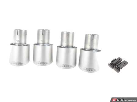 ES#2918083 - SSXAU543kt - Cat-Back Exhaust System - Non-Resonated - Race Version - 3" stainless steel with quad 100mm Titanium tips with valve delete module set - Milltek Sport - Audi