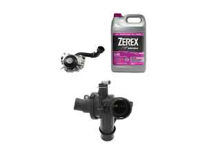 ES#5388815 - 6512007801KT - Water Pump / Thermostat Kit - 2015-2016 Mercedes-Benz ML250 / GLE300d - Includes everything you need to replace your water pump and thermostat. - Assembled By ECS - Mercedes Benz