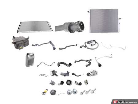 ES#4845375 - 11517846361AKT3 - Cooling System Refresh Kit - Level 3 - Everything you need to totally service your cooling system, including a radiator and belt service. - Assembled By ECS - BMW
