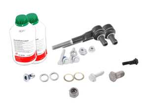 ES#4020221 - 8D1422053BKT - Steering Rack Installation Kit  - Comes with hardware, fluid, banjos and outer tie rod ends for a complete repair - Assembled By ECS - Audi Volkswagen