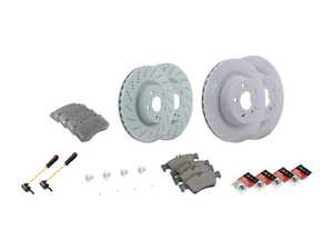 ES#3184144 - 0004211512KT3 - Front & Rear Brake Service Kit - Featuring genuine Mercedes-Benz rotors, pads, sensors and rotor screws - Genuine Mercedes Benz - Mercedes Benz