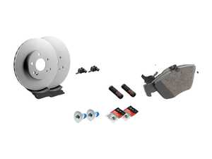 ES#2762662 - 0044200220KT2 - Front Brake Service Kit  - Featuring Meyle Rotors and Genuine pads - Assembled By ECS - Mercedes Benz