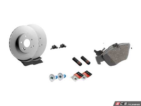 ES#2762662 - 0044200220KT2 - Front Brake Service Kit  - Featuring Meyle Rotors and Genuine pads - Assembled By ECS - Mercedes Benz