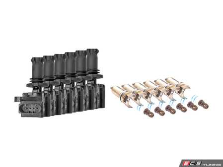 ES#4745279 - 2729060060KT3 - Ignition Service Kit  - Set of six Bosch plugs and Meyle ignition coils for Mercedes M272 engines. - Assembled By ECS - Mercedes Benz