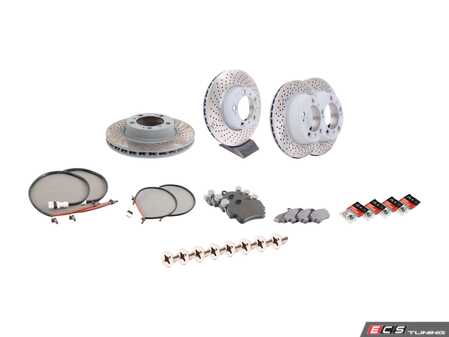 ES#2598364 - 99635140501OEKT2 - Front & Rear Brake Service Kit - Featuring Sebro rotors and Textar brake pads - Assembled By ECS - Porsche