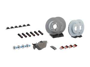 ES#2762592 - 2034210312KT6 - Front & Rear Brake Service Kit - Featuring Genuine Mercedes-Benz Rotors And Pads - Genuine Mercedes Benz - Mercedes Benz