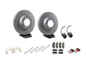 ES#4658246 - 99635140904KT7 - Front Brake Service Kit - Featuring Zimmerman rotors, and Textar pads - Assembled By ECS - Porsche