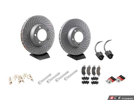 ES#4658246 - 99635140904KT7 - Front Brake Service Kit - Featuring Zimmerman rotors, and Textar pads - Assembled By ECS - Porsche