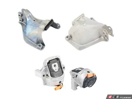 ES#2678042 - 8R0199381ADKT - Engine Mount Set - Includes both engine mounts with retaining plates - Genuine Volkswagen Audi - Audi