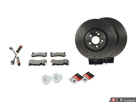 ES#4643359 - 2124210512KT9 - Front Brake Service Kit  - Featuring Brembo rotors, and Brembo Ceramic pads - Assembled By ECS - Mercedes Benz