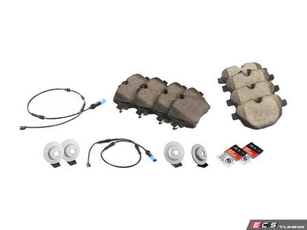 ES#4753345 - 34106888777KT - Front & Rear Brake Service Kit - Includes front & rear rotors, pads, wear sensors, and associated hardware. - Assembled By ECS - BMW