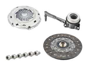 ES#2535869 - 06A141031QXKT - Clutch Kit - Includes pressure plate, clutch disc, throwout bearing, and pressure plate hardware - Genuine Volkswagen Audi - Volkswagen