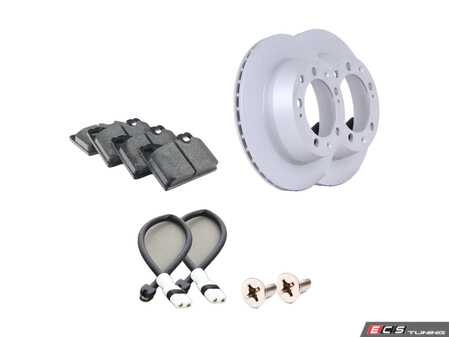 ES#2597624 - 477405083ARPKT - Performance Rear Brake Service Kit - Featuring Zimmerman Z-Coated rotors and Hawk HPS brake pads  - Assembled By ECS - Porsche