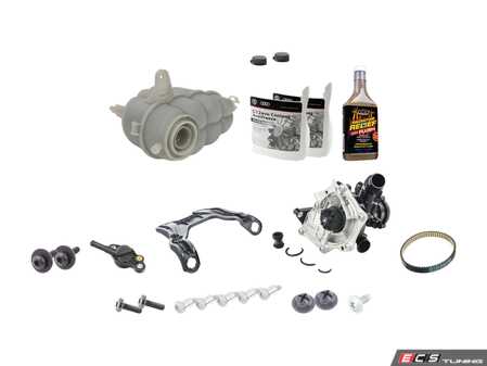 ES#4766492 - 06L121012AKT2AKT - Cooling System Refresh Kit - Level 1  - This entry level kit includes thermostat, waterpump, expansion tank, coolant, and all necessary hardware. - Assembled By ECS - Audi