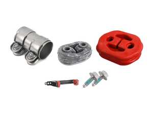 ES#2954034 - 1k0253141l1KT - Center Muffler Installation Kit - Everything you need for a quick and easy install - Genuine Volkswagen Audi - Volkswagen