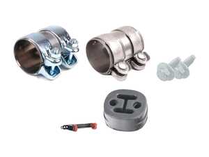 ES#2594045 - 1K0253141PKT3 - Center Muffler Installation Kit - Includes the necessary clamps, hangers and hardware - Assembled By ECS - Audi
