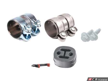 ES#2594045 - 1K0253141PKT3 - Center Muffler Installation Kit - Includes the necessary clamps, hangers and hardware - Assembled By ECS - Audi