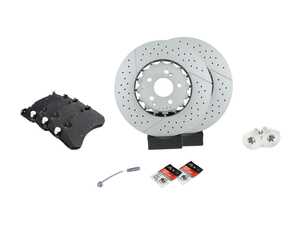 ES#4643582 - 2124210512KT10 - Front Brake Service Kit - Featuring Zimmerman rotors, and TRW pads - Assembled By ECS - Mercedes Benz