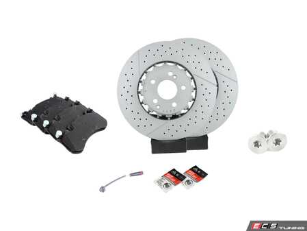 ES#4643582 - 2124210512KT10 - Front Brake Service Kit - Featuring Zimmerman rotors, and TRW pads - Assembled By ECS - Mercedes Benz