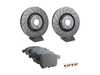 ES#3537685 - 025997ECS0584KT - Performance Front Brake Service Kit - Featuring ECS V5 Drilled & Slotted rotors and Hawk HPS 5.0 pads - Assembled By ECS - Audi